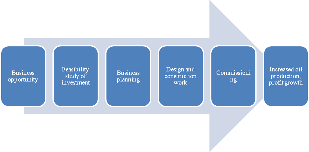 The life cycle of investment, Source: Babordina, Garanina, & Chaplygina (2017)